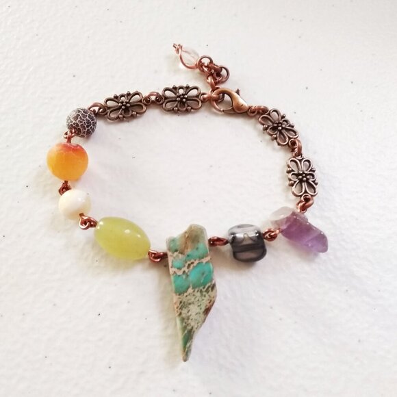 Spunky Vibrant Energizing! Semi-Precious Beads Chakra Bracelet! Reiki Energy Chi - Picture 2 of 12